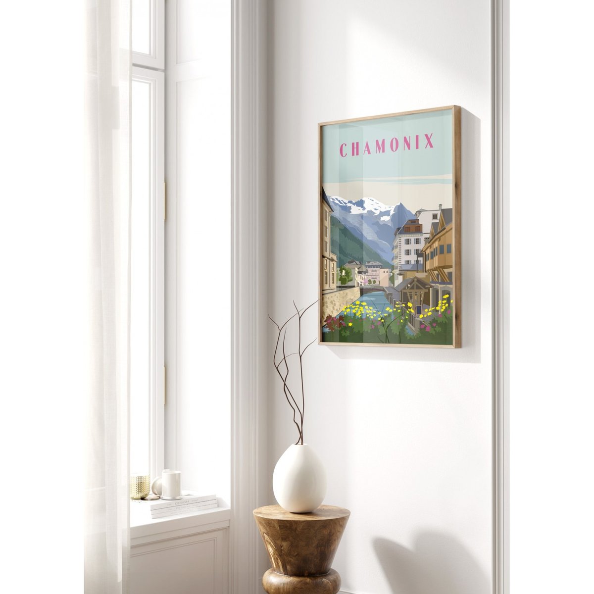 Affiche ville Chamonix 2 blanc, L'AFFICHERIE