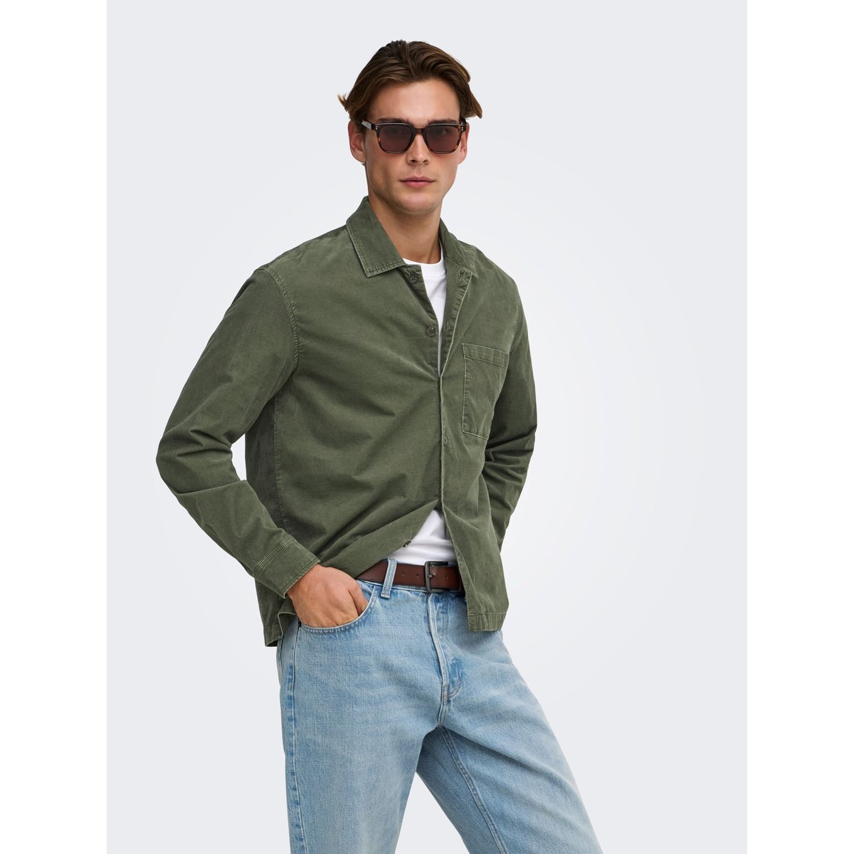 Chemise En Corduroy forest night 1, ONLY & SONS