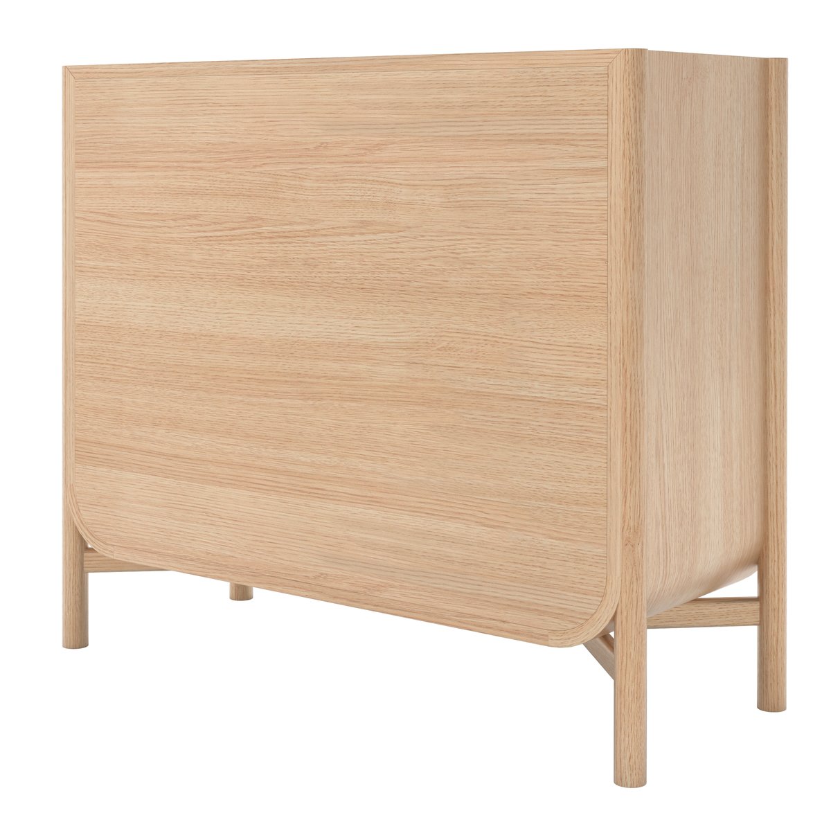 Commode en chêne teinté à 3 tiroirs, poignées en laiton, MARIUS chêne, HARTO