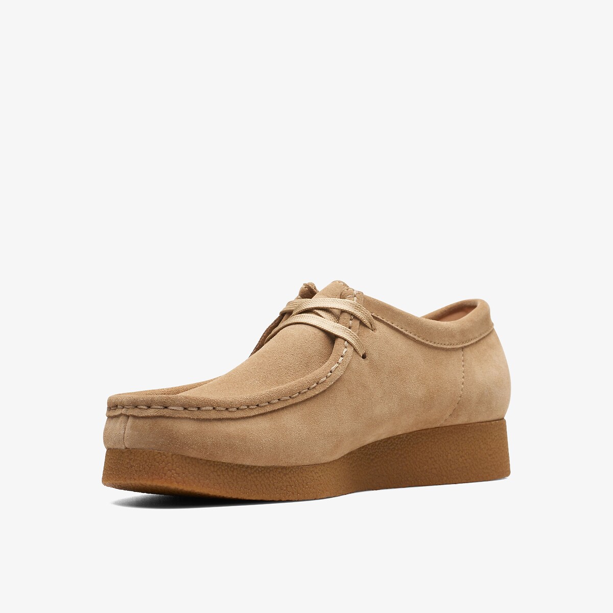 Chaussures Wallabee Evo en cuir suédé camel, CLARKS
