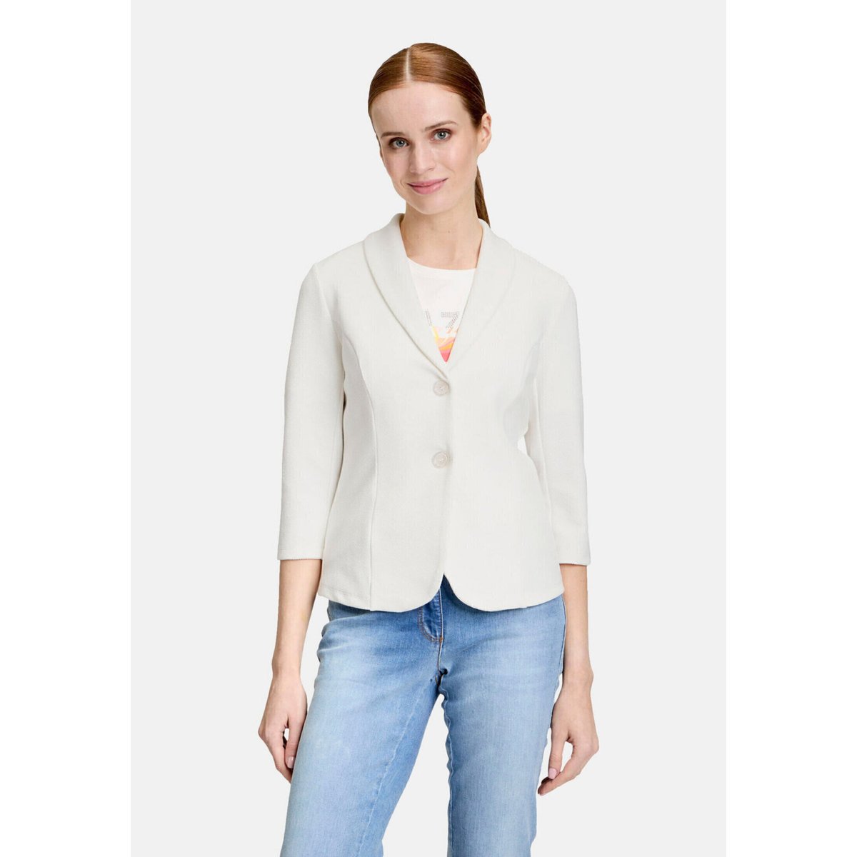 Blazer court à boutons blanc, BETTY BARCLAY