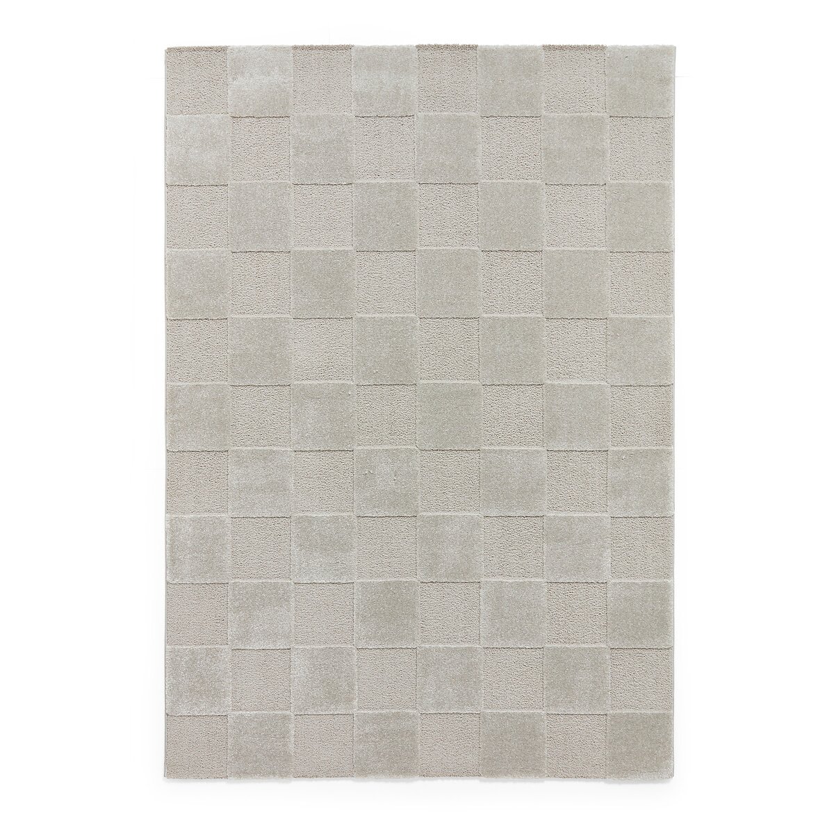 Modern Geometric Checkerboard Rug silver-coloured, SO'HOME