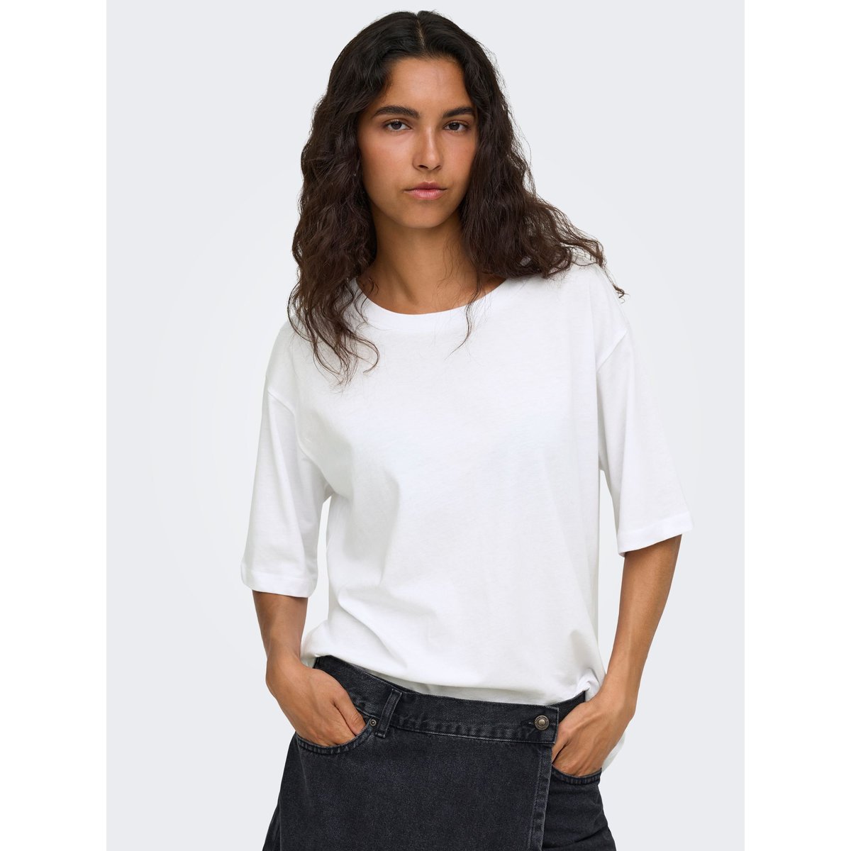 T-Shirt bright white, ONLY