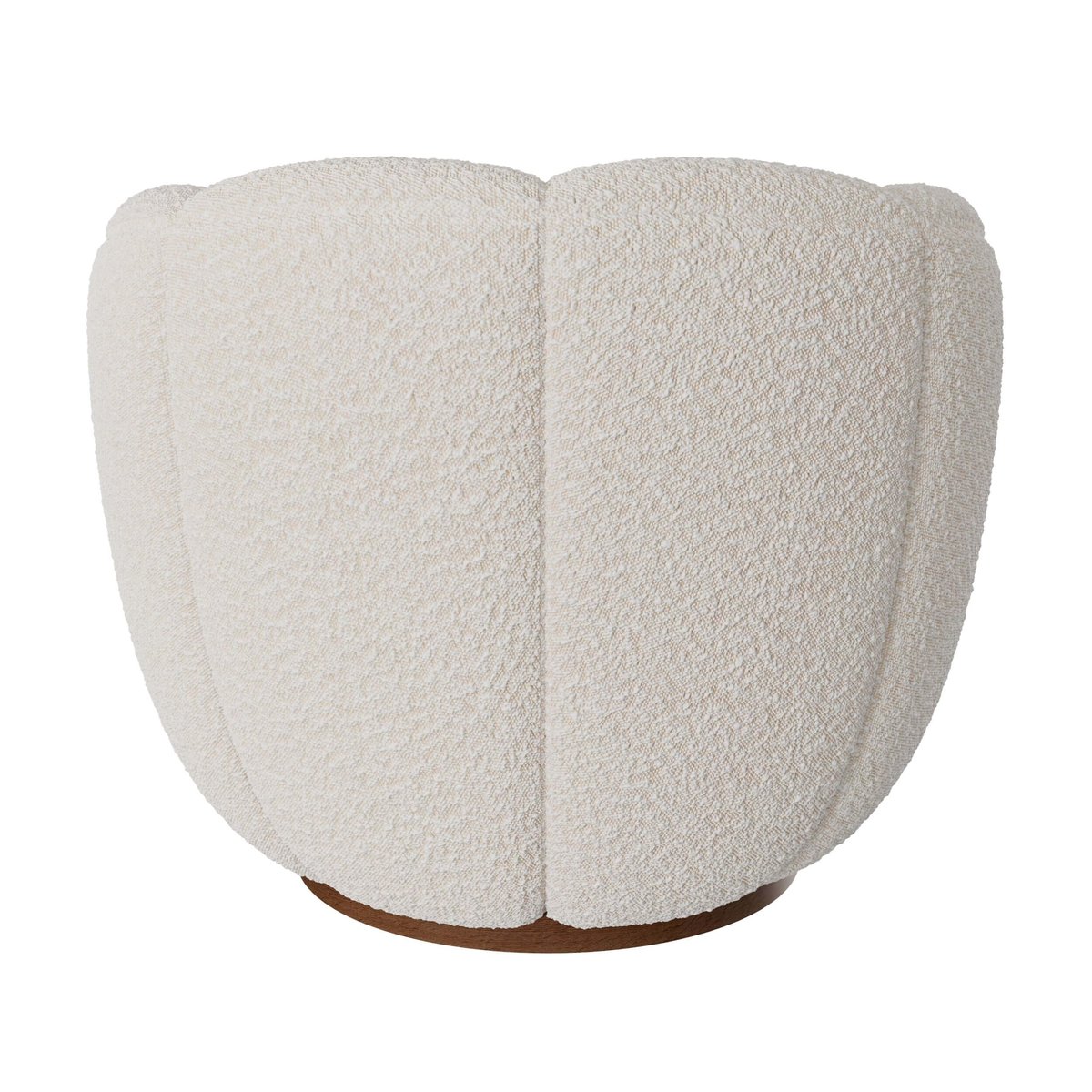 Fauteuil pivotant en tissu bouclé - YSÉ blanc, MAISON PAVANE