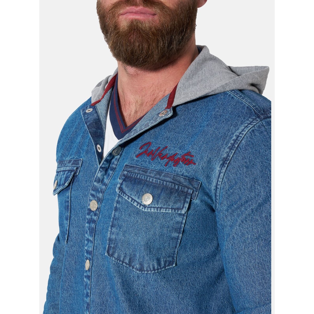 Chemise en jean OLAFUR bleu clair, JAN VANDERSTORM