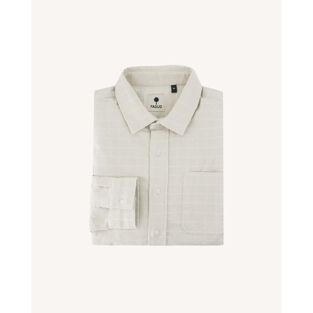 Chemise en velours beige, FAGUO