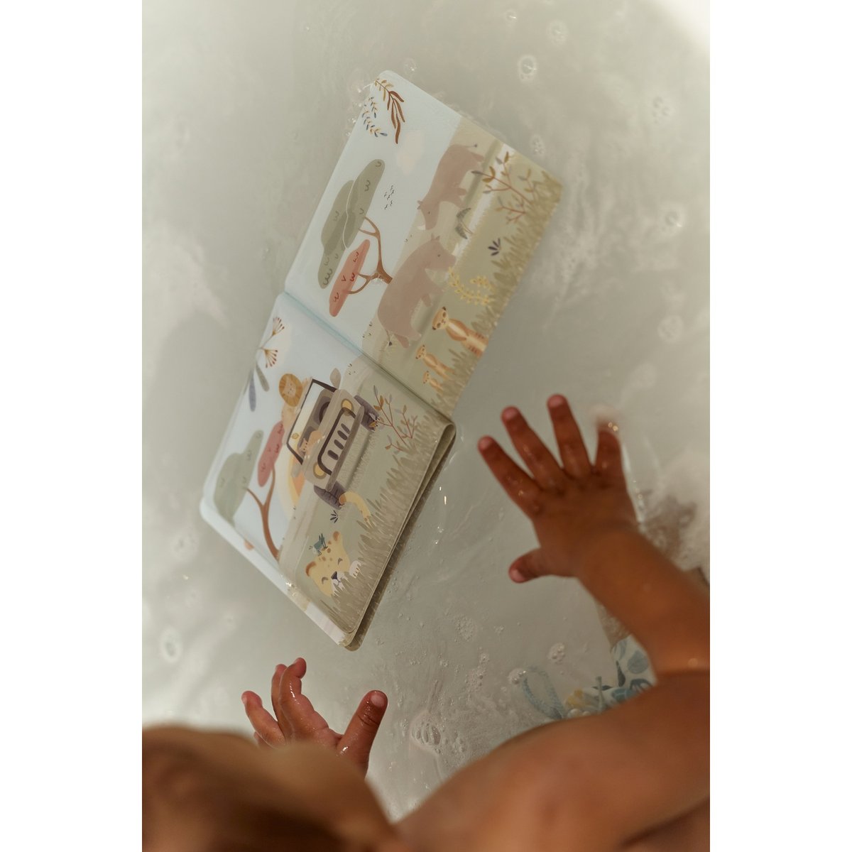 Livre de bain Safari Friends vert, LITTLE DUTCH