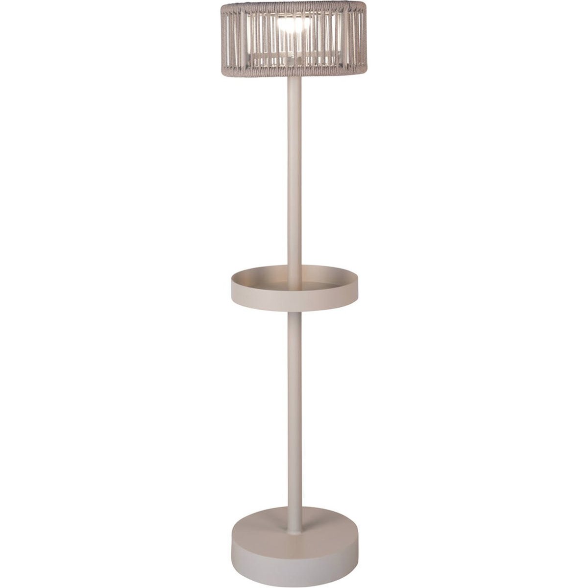Lampadaire solaire d'extérieur en aluminium beige clair, RECOLLECTION
