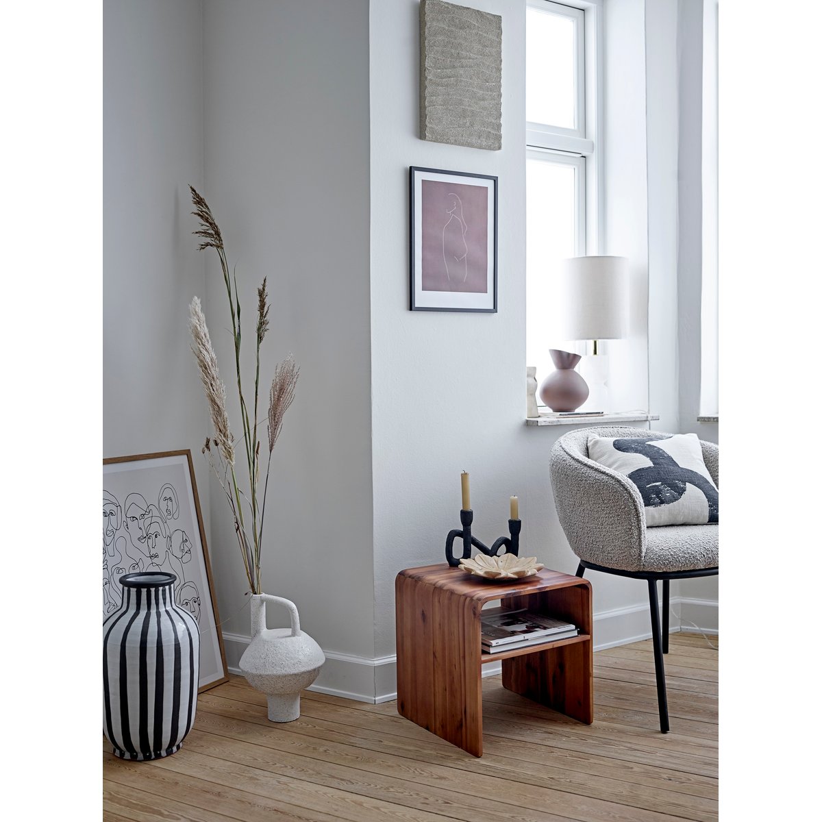Plateau en marbre Evi marron, BLOOMINGVILLE