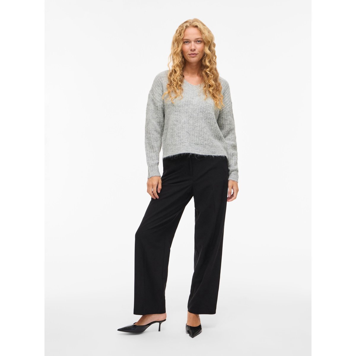 Pull En Maille medium grey melange, VILA