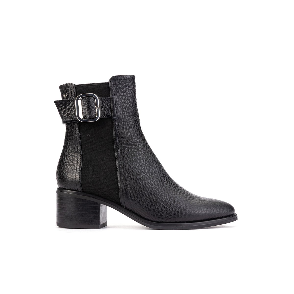 Bottines à talon cuir Zinnia black, MARTINELLI
