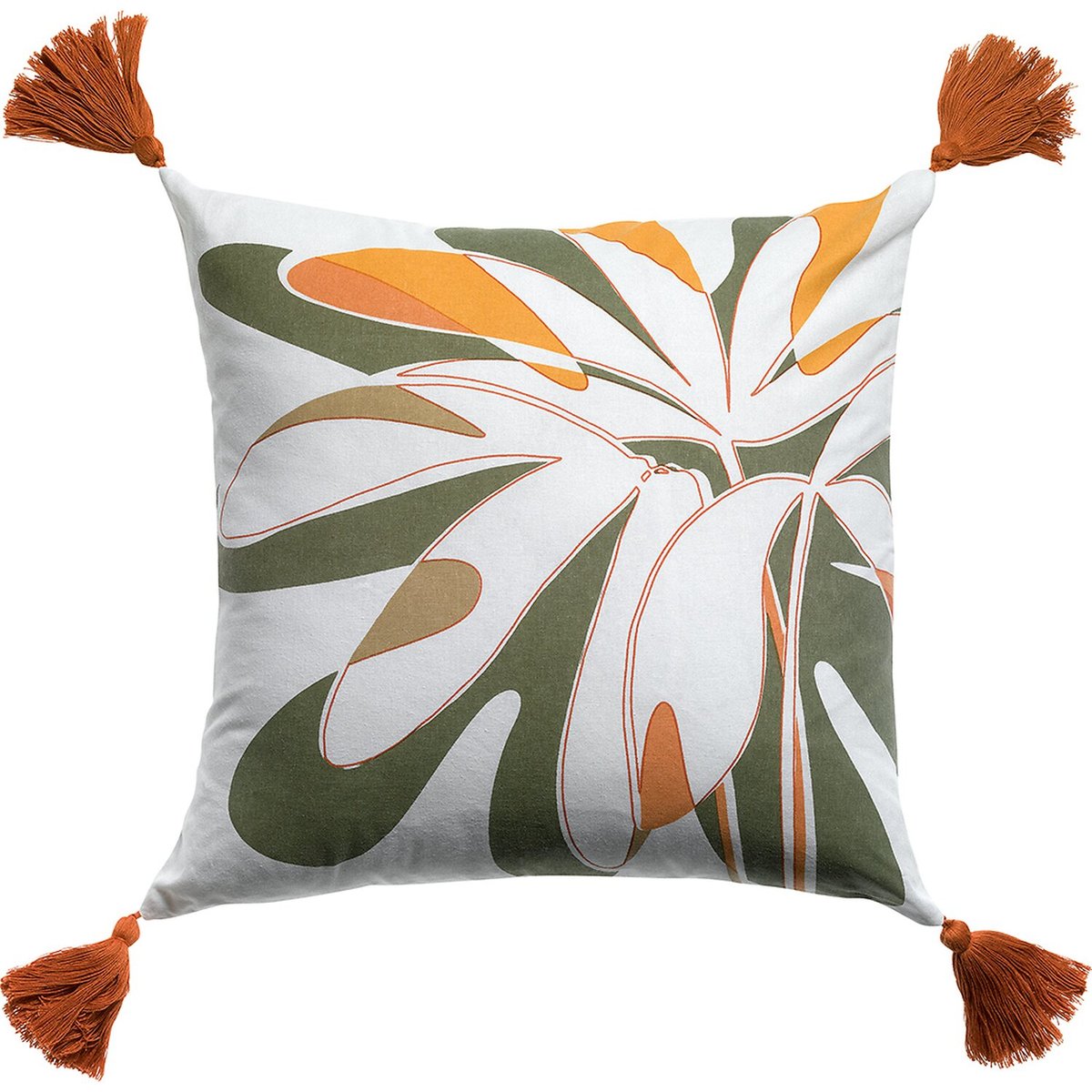 coussin déco en coton imprimé, Kentia multicolore, C DESIGN HOME TEXTILE
