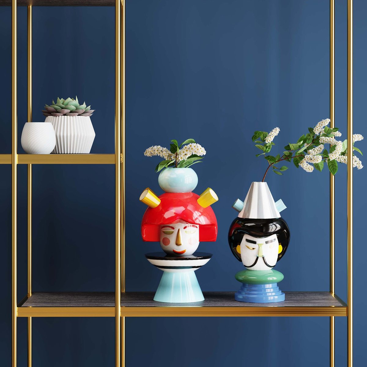 Vase cirque homme multicolore, KARE DESIGN