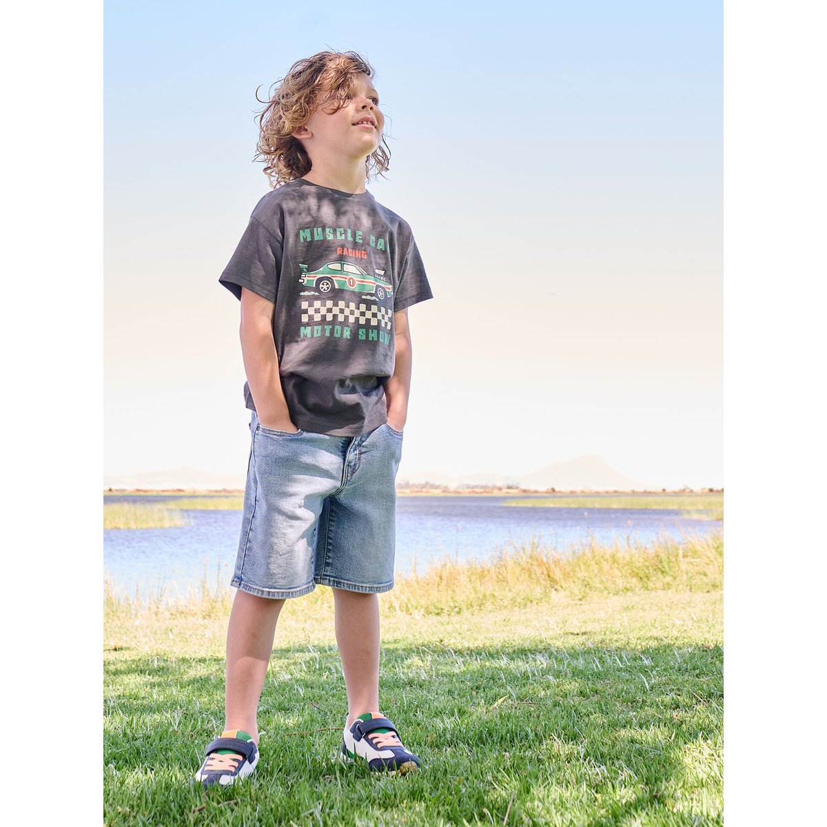 T-shirt manches courtes anthracite, VERTBAUDET