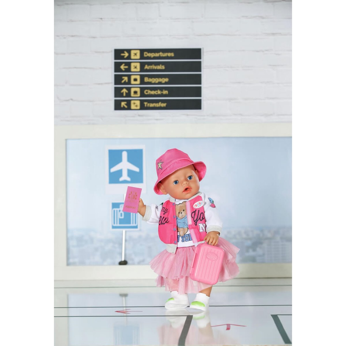 BABY born Deluxe Tenue de voyage 43cm rose, ZAPF CREATION