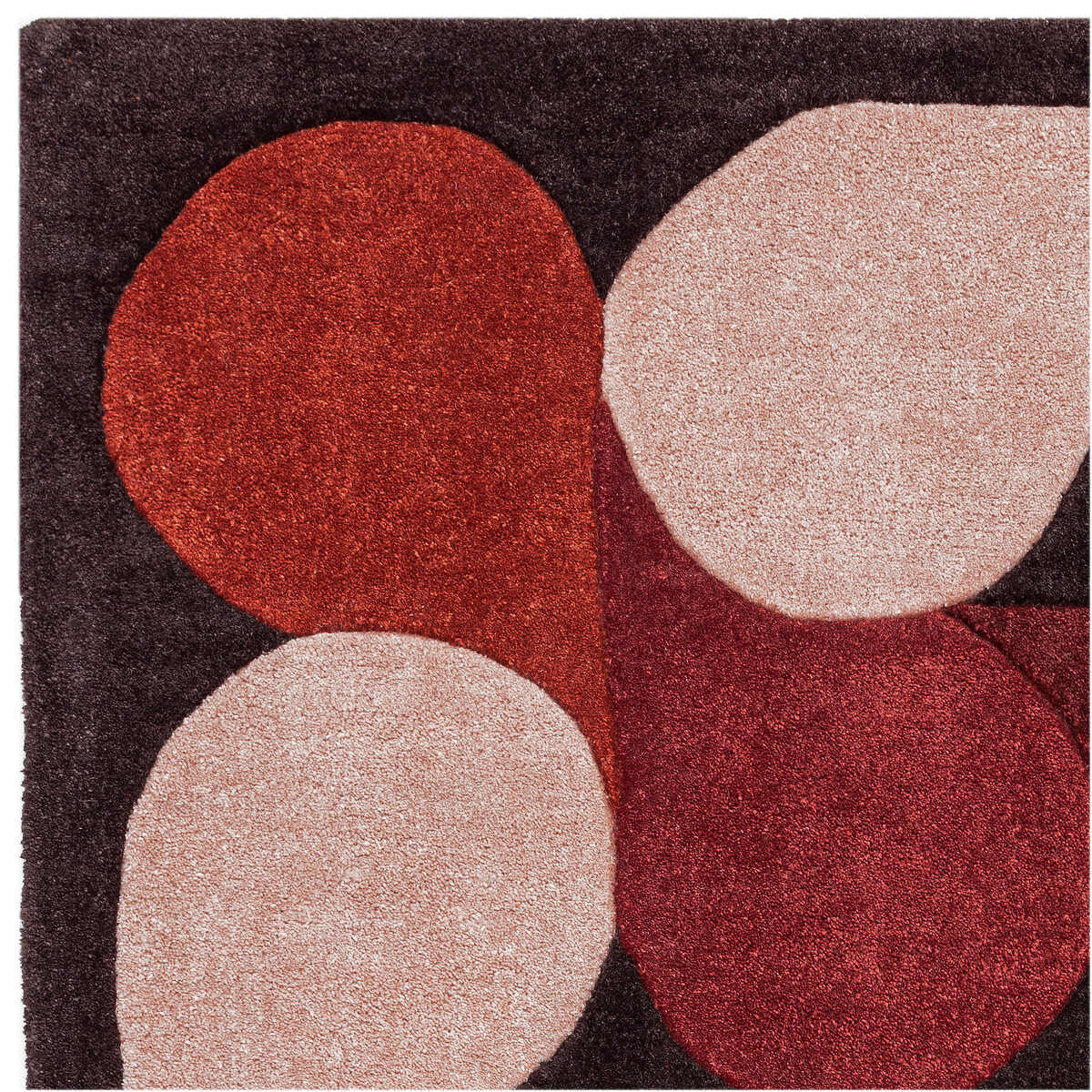 Recycled Hand Tufted Pattern Rug red, ÉDITÉ