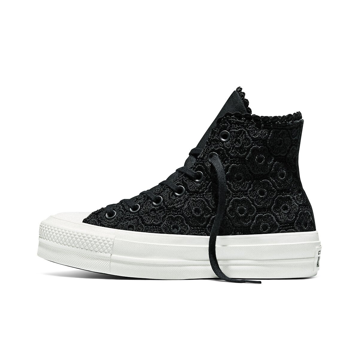 Baskets CHUCK TAYLOR ALL STAR LIFT HI CROCHET noir, CONVERSE