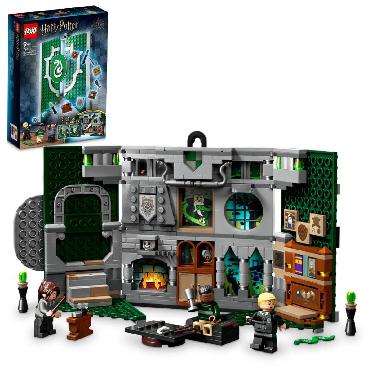 76410Le blason de la maison Serpentard multicolore, LEGO