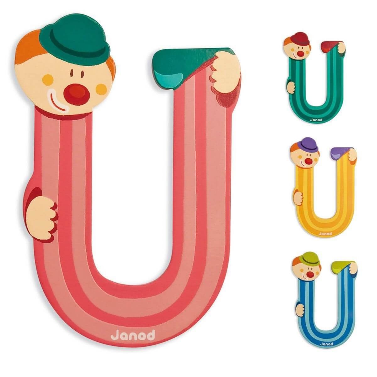 Lettre de l' Clown U couleur unique, JANOD