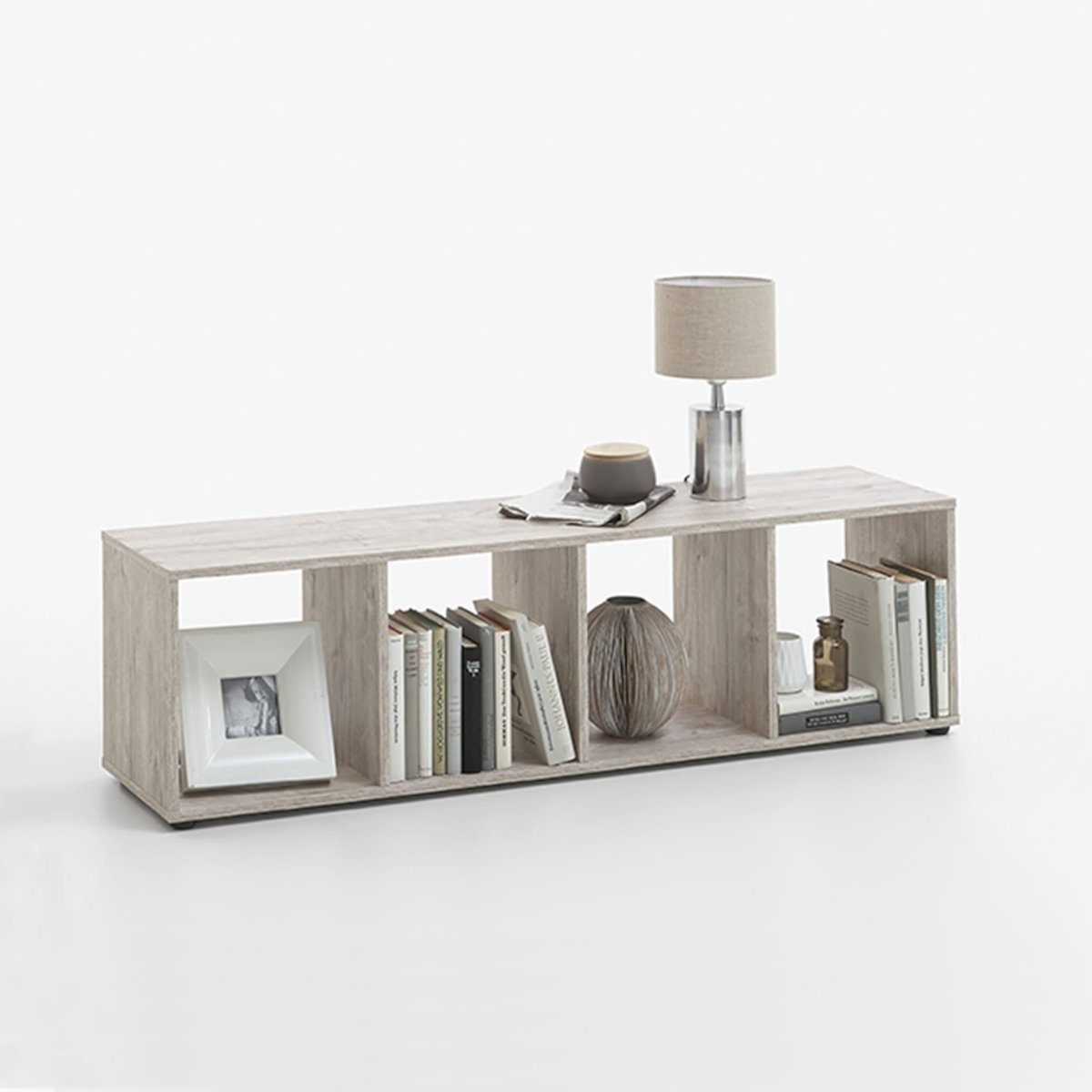 Bibliothèque 4 cases beige, TERRE DE NUIT
