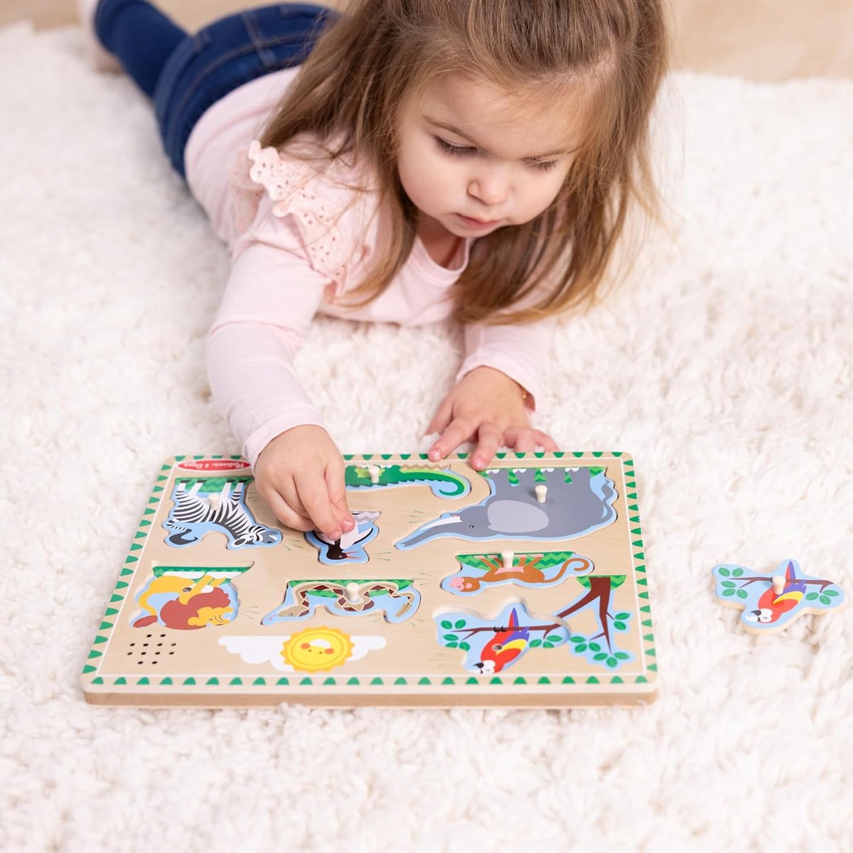 Puzzle sonore animaux du zoo vert, MELISSA & DOUG