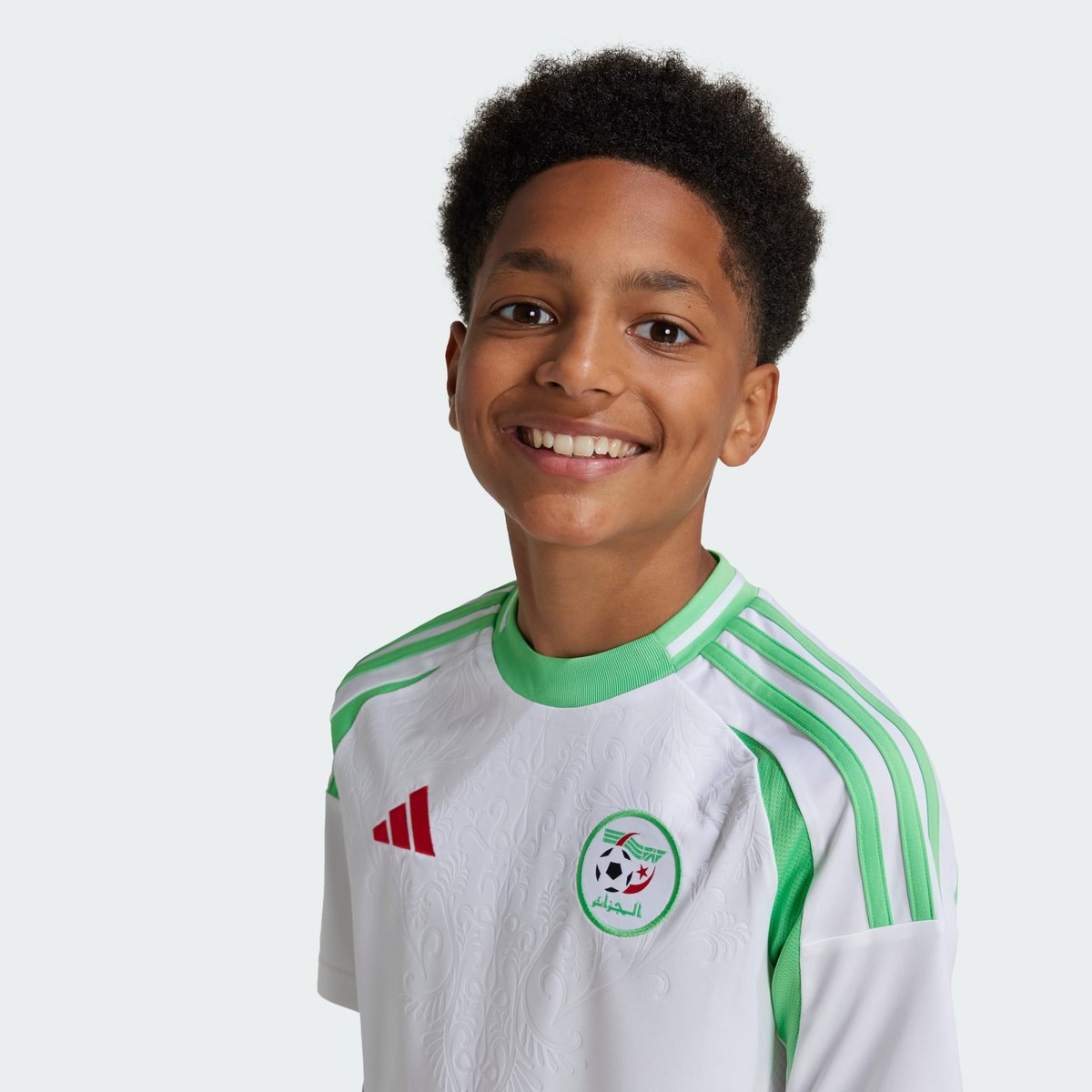 Maillot Domicile Algérie 24 Enfants white / semi flash green, adidas Performance