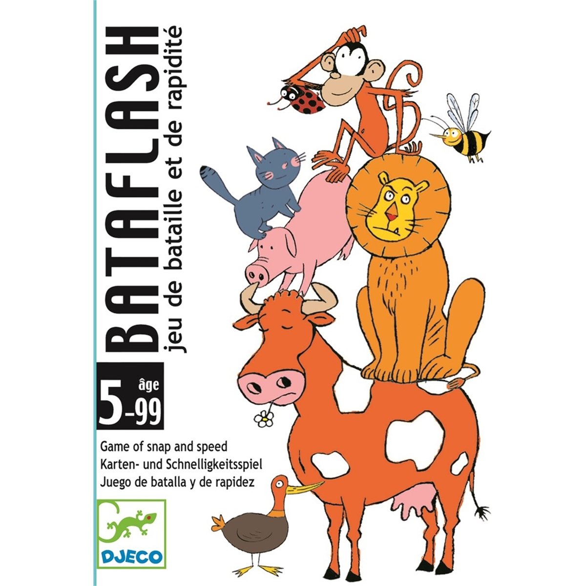 Bataflash Jeu de bataille et de rapidité multicolore, DJECO