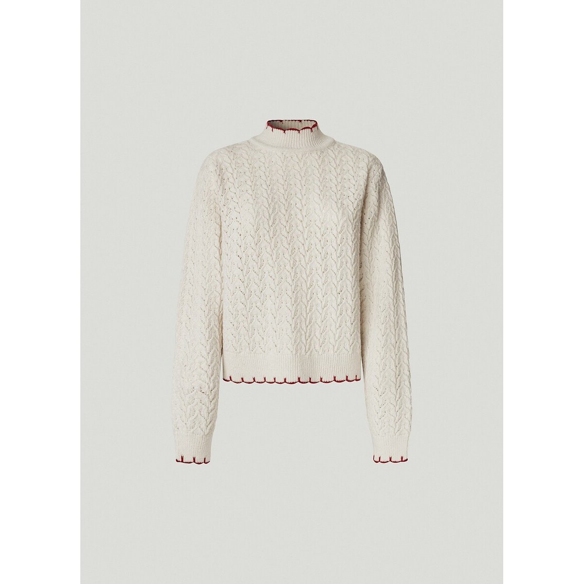 Charil High Neck Jumper ecru , PEPE JEANS