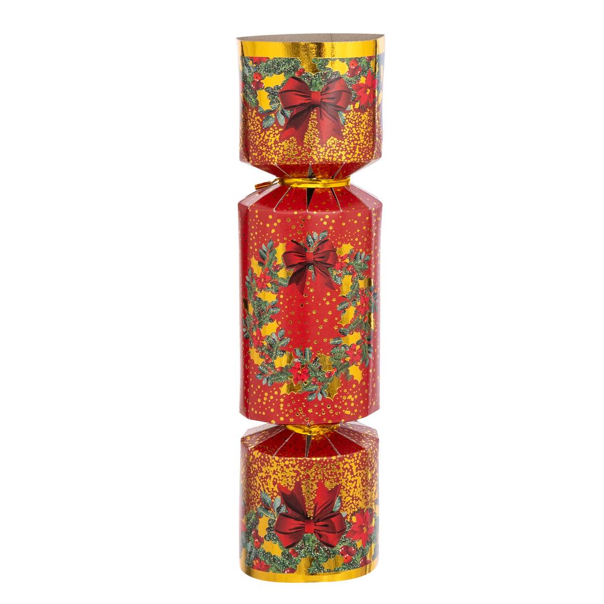 Lot de 6 crackers Casse Noisette rouge, ATMOSPHERA