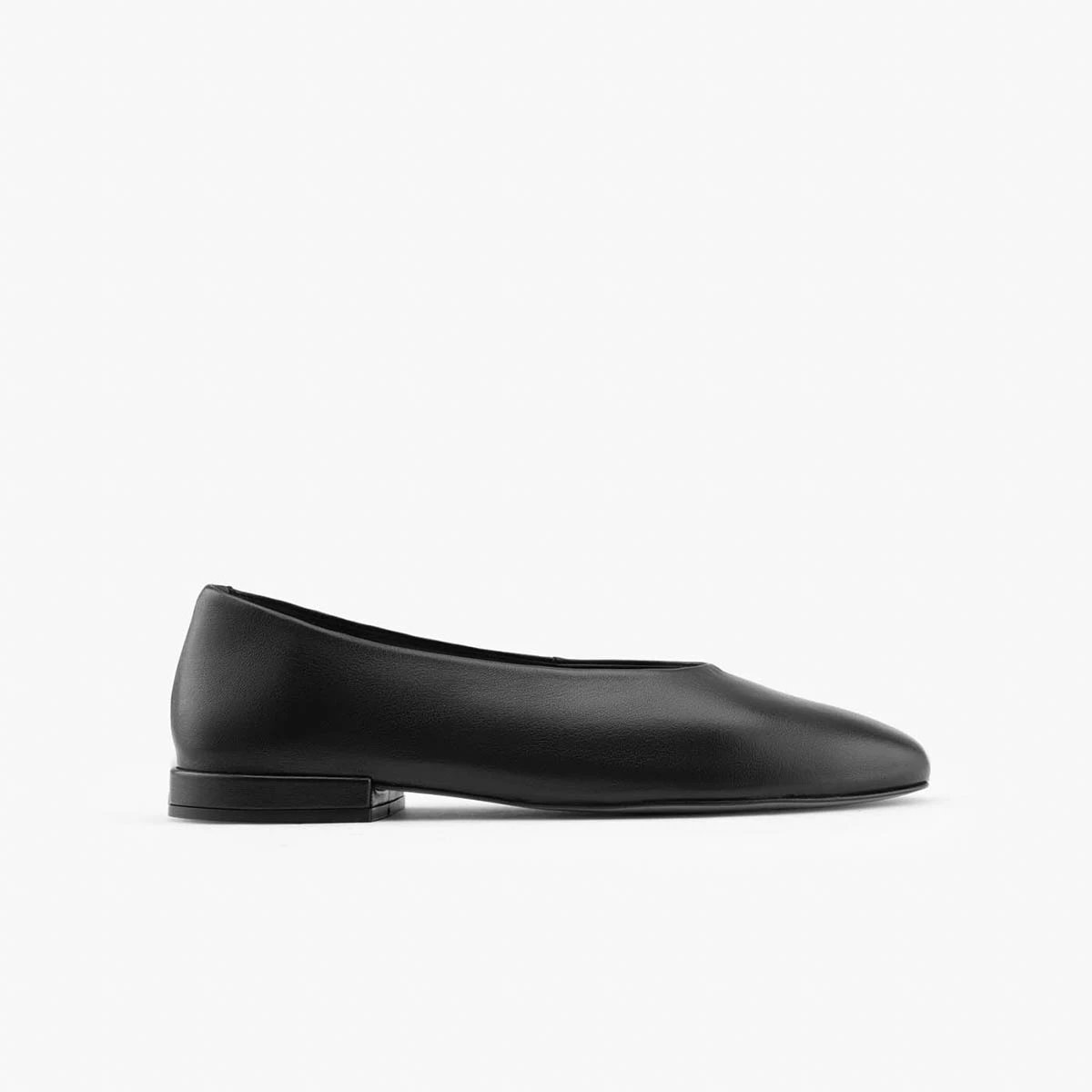 Ballerine Cuir lisse ÉGLANTINE noir, MAISON TOUFET