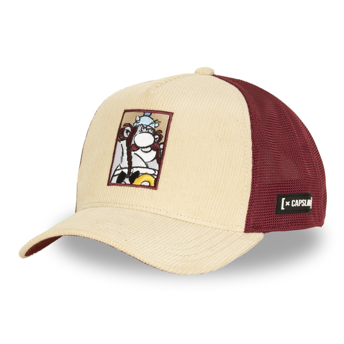 Casquette trucker ASTERIX beige/bordeaux/bleu/jaune, CAPSLAB