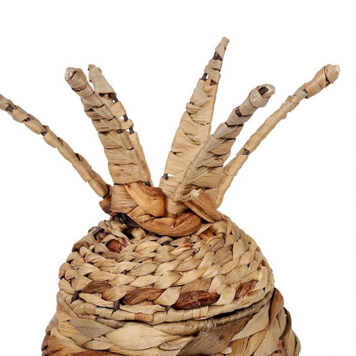 Boite ananas paille naturelle beige, DECORATIE