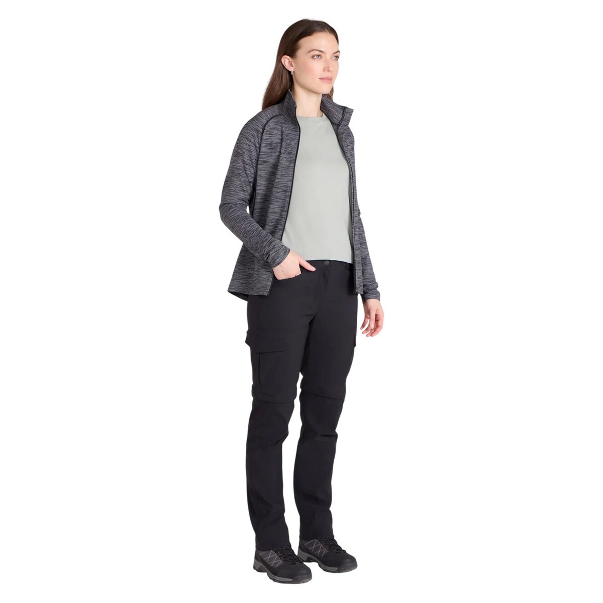 Pantalon uni 2-en-1 CONNISTON noir, MOUNTAIN WAREHOUSE