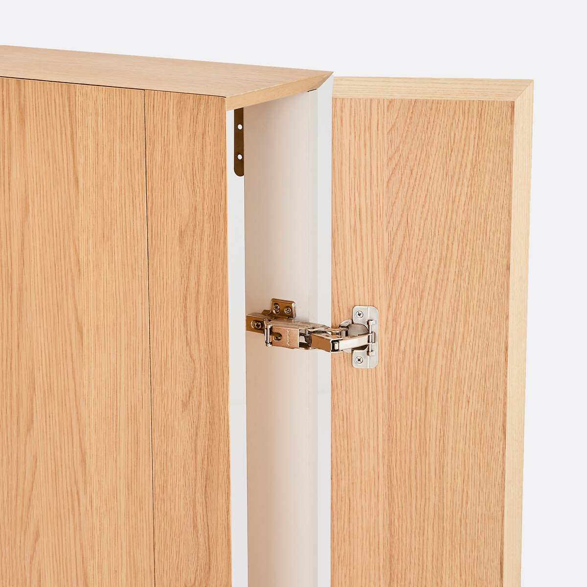 Tv-meubel voor wandmontage, eiken fineer, met 1 nis, LASTER eikkleur, LA REDOUTE INTERIEURS