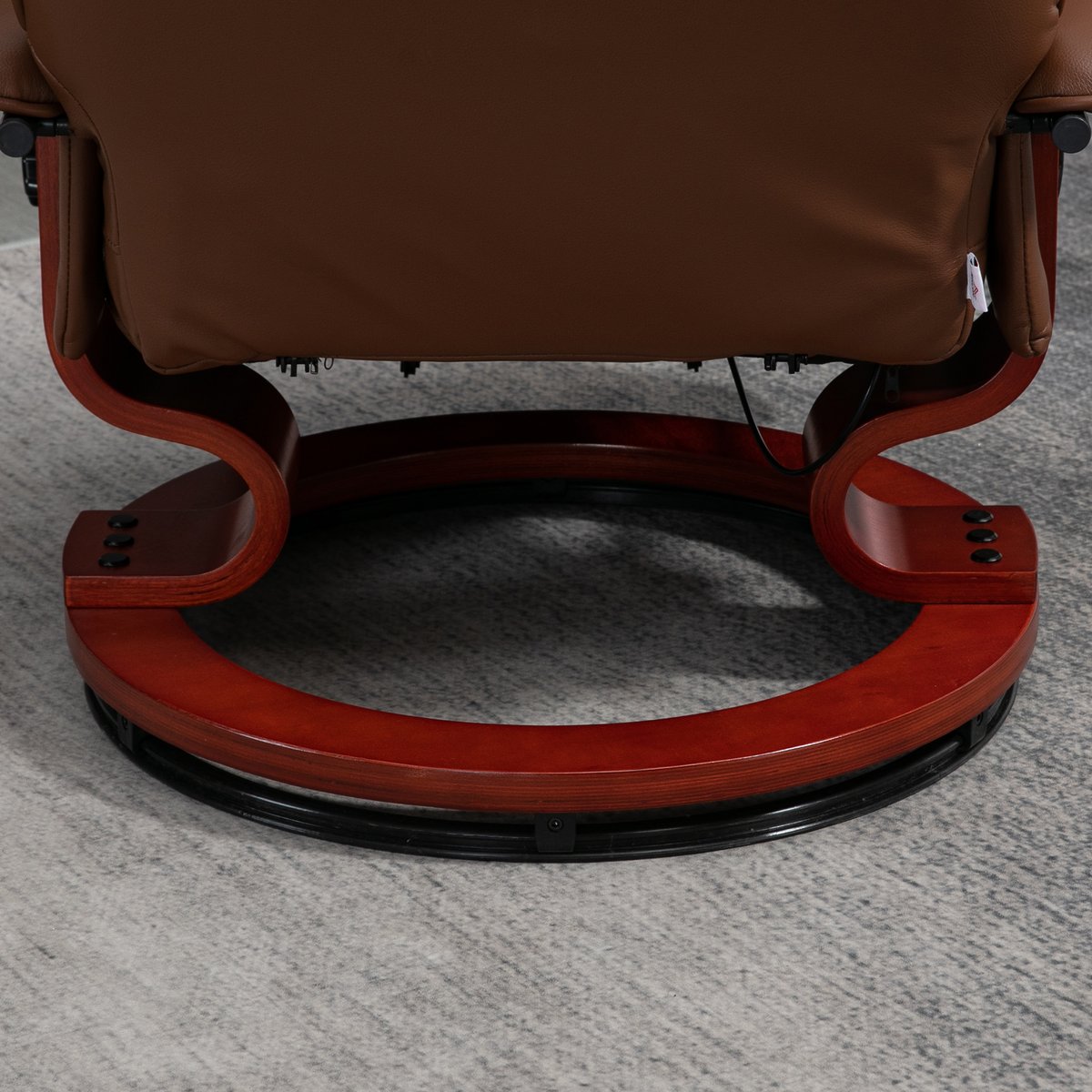 Fauteuil inclinable Revêtement synthétique marron, HOMCOM