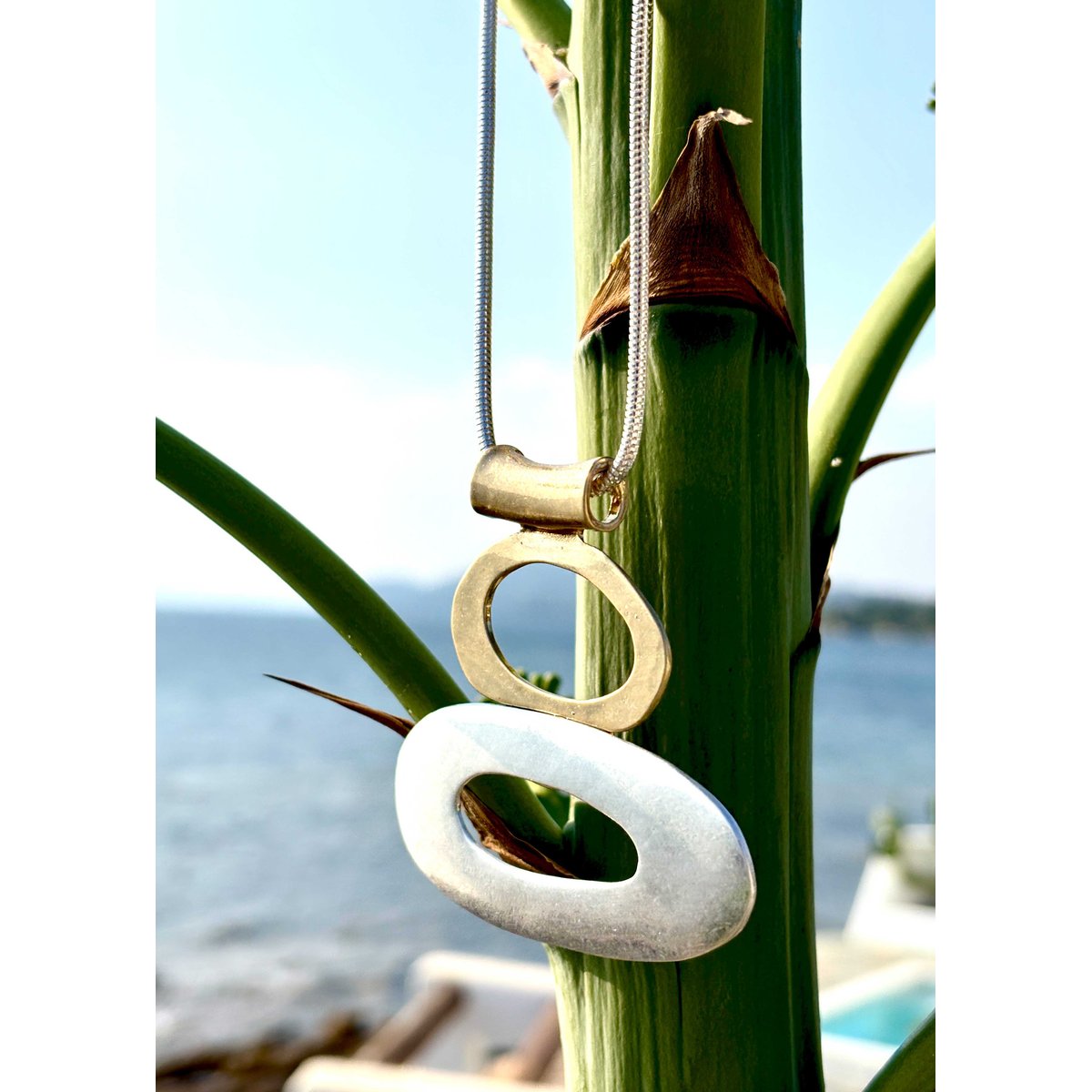 Collier sautoir doré et argenté light gold/silver, LA FEE MARABOUTEE