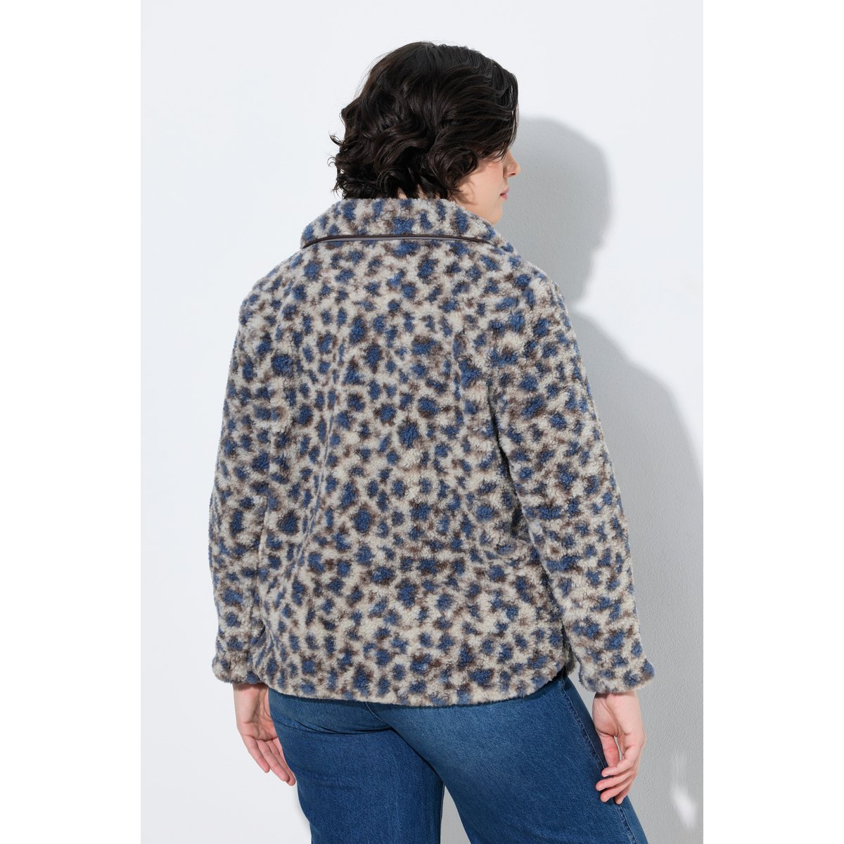 Veste en polaire, motif léopard gris, ULLA POPKEN
