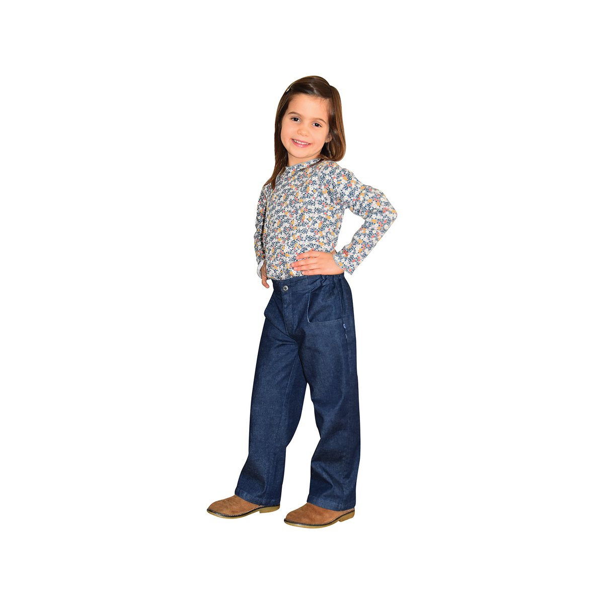 Tee shirt joanne manches longues enfant blanc, SUCRE D'ORGE