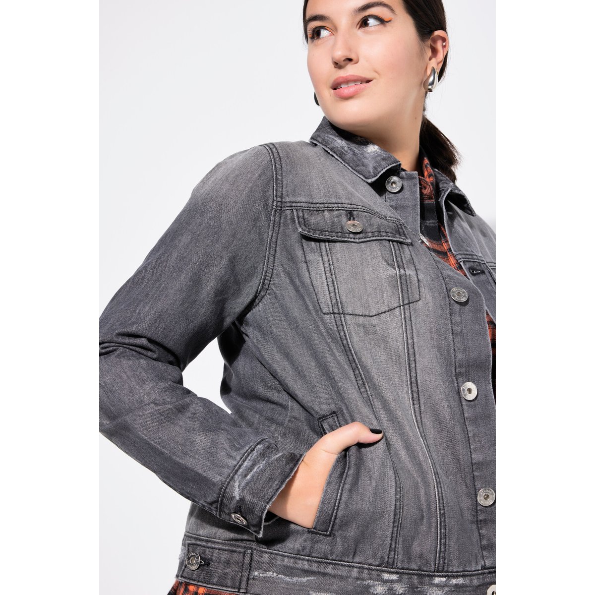 Veste en jean, coupe Regular Fit noir, STUDIO UNTOLD