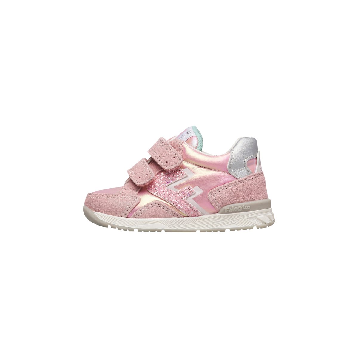 Sneakers en cuir et tissu NAERIS VL. rose-, FALCOTTO