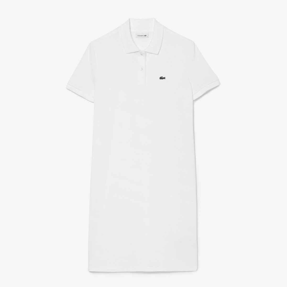 Robe polo en Petit Piqué souple blanc-001, LACOSTE