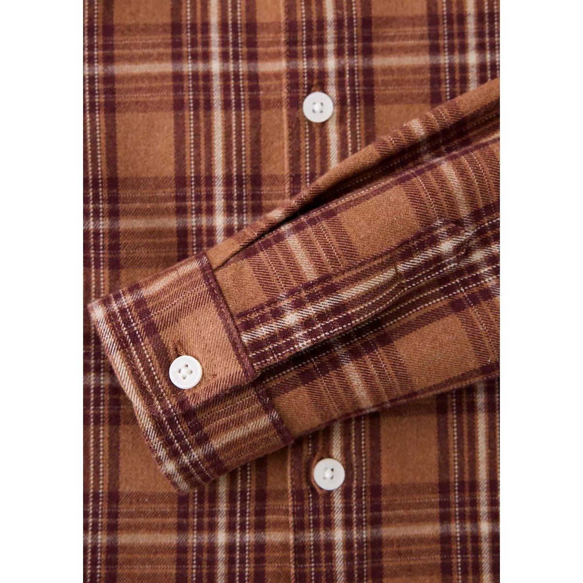 Chemise 100% coton à carreaux rouge-orangé, MANGO BABY