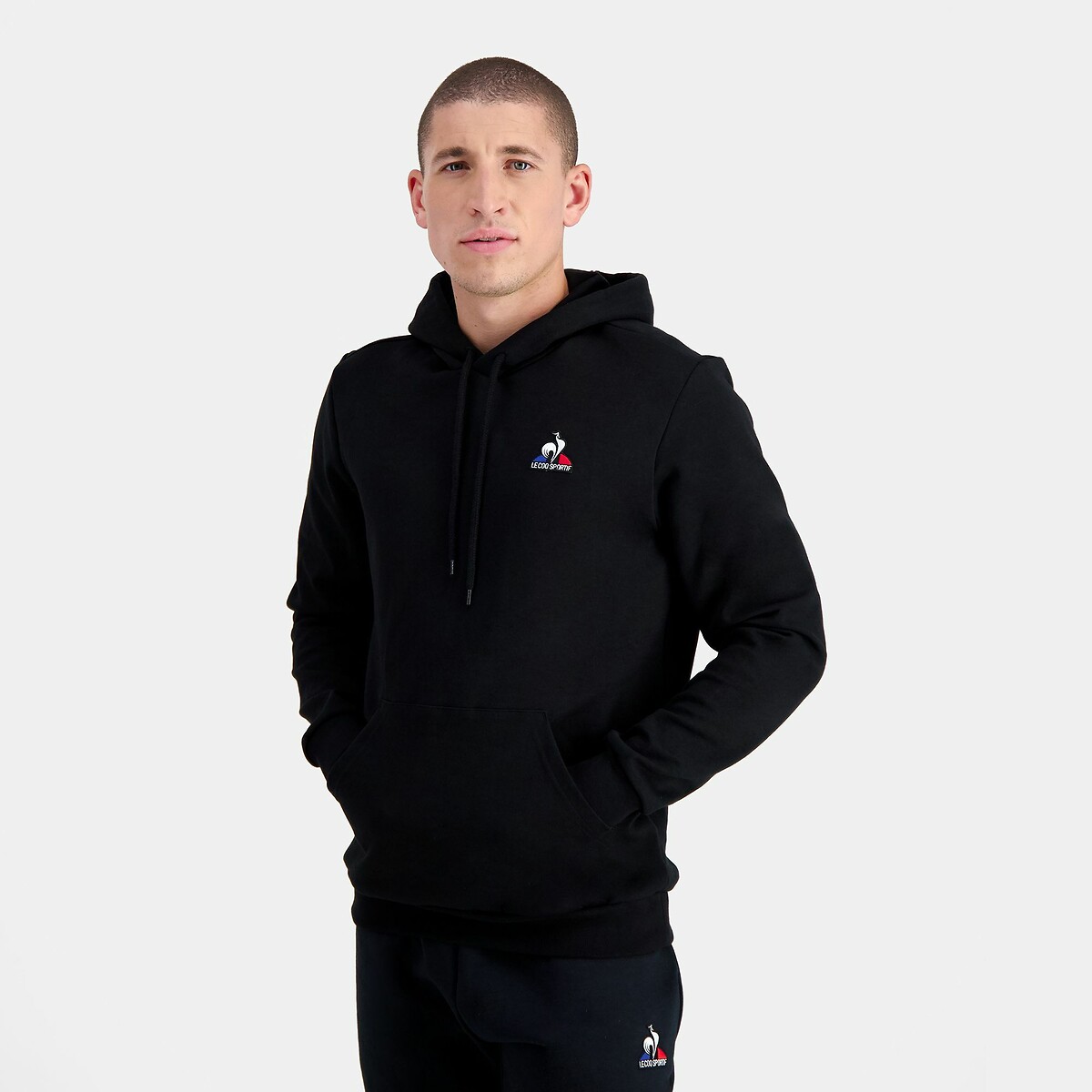 Sweat à capuche Essentiel noir, LE COQ SPORTIF
