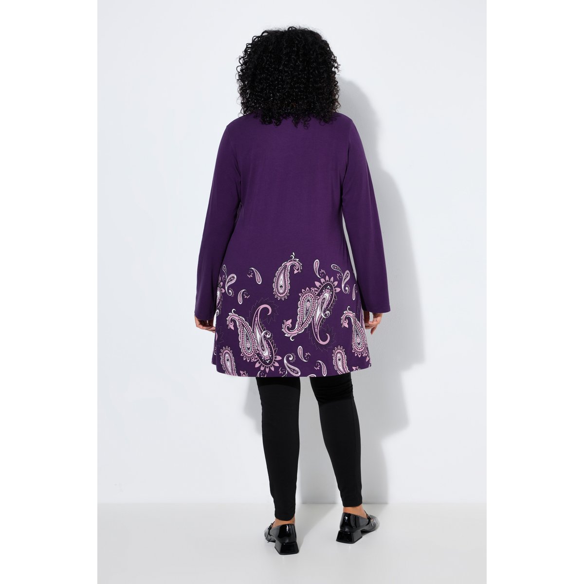 T-shirt long motif cachemire groseilles noires, ULLA POPKEN