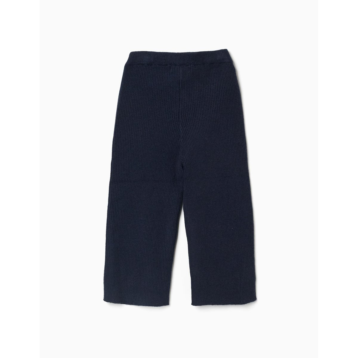 Pantalon à jambe large en maille côtelée bleu foncé, ZIPPY