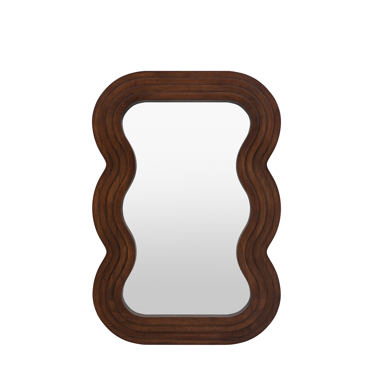 90cm Hensley Wavey Mirror in Mirror walnut, ÉDITÉ