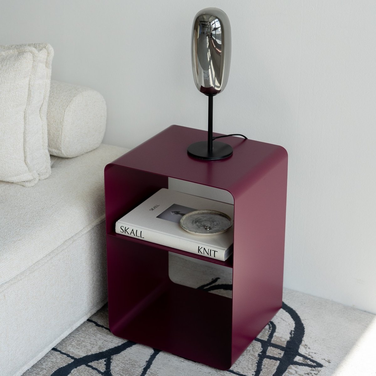 Table d'appoint en acier, LOUNGE violet, KARE DESIGN