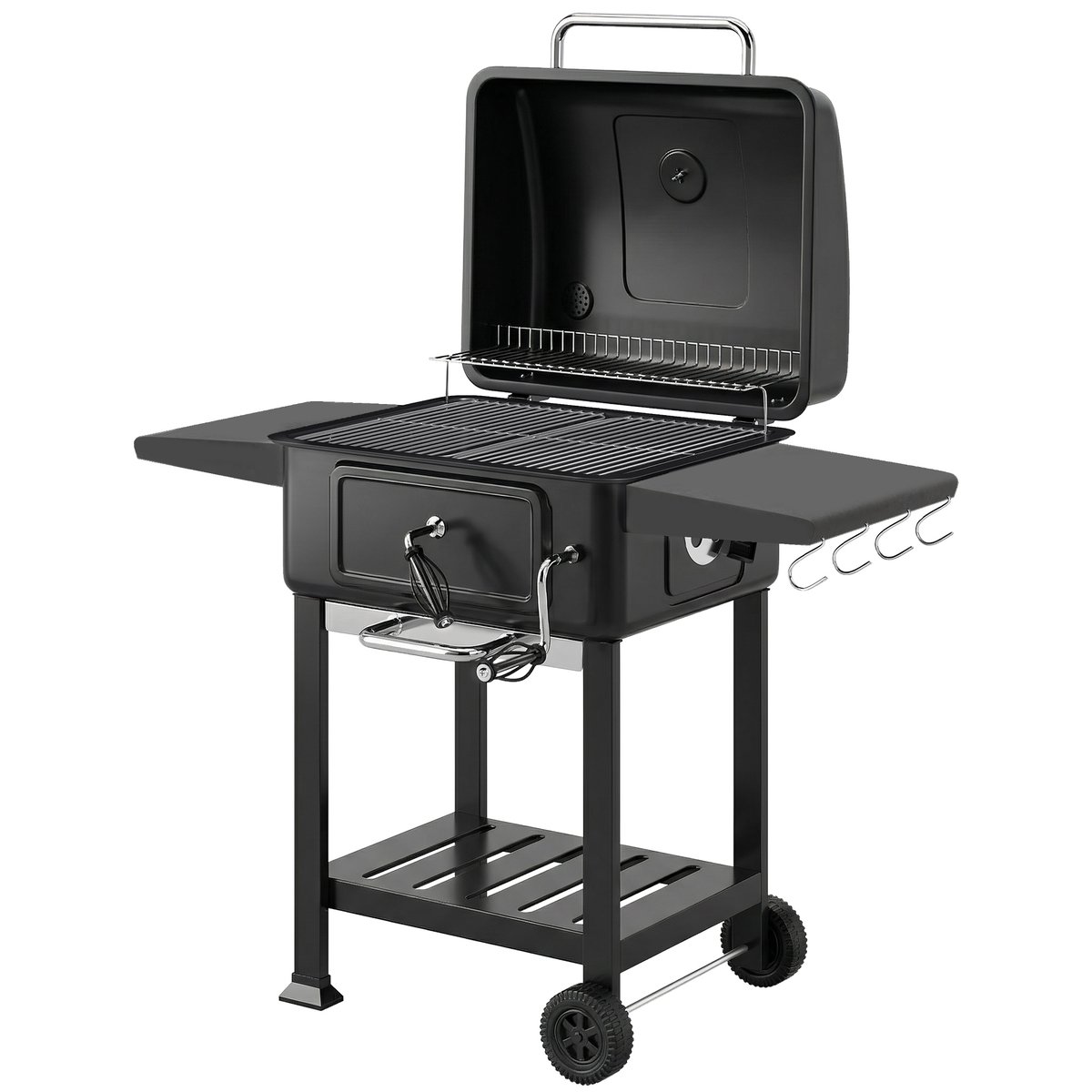 Barbecue au charbon de bois Métal noir, OUTSUNNY
