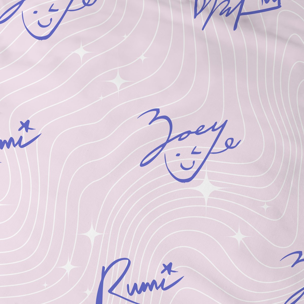 Drap housse imprimé 100% coton, GOLDEN rose, KPOP DEMON HUNTERS