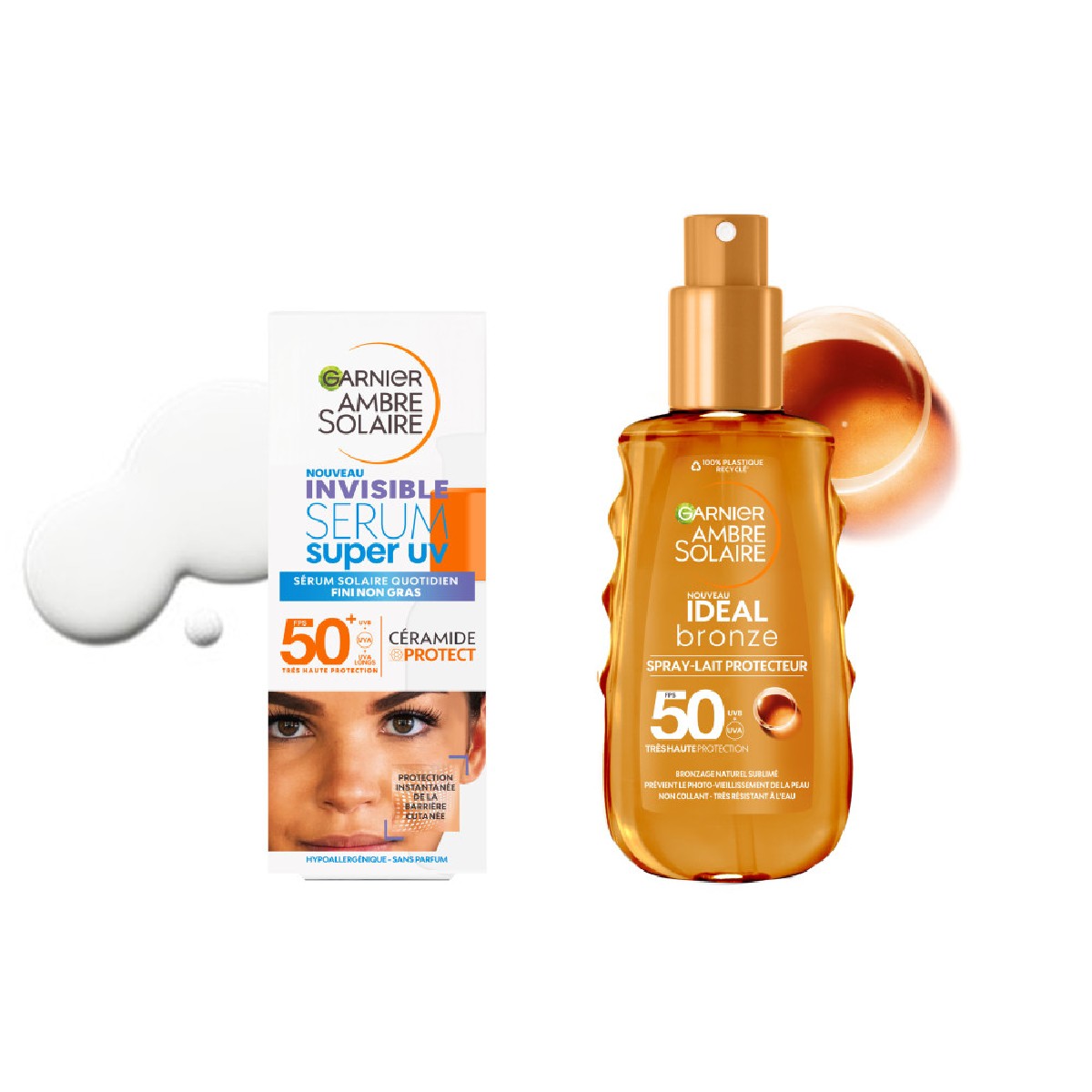 Ambre Solaire Ideal Bronze Lait Spray Protecteur SPF50+ 150mL couleur unique, GARNIER